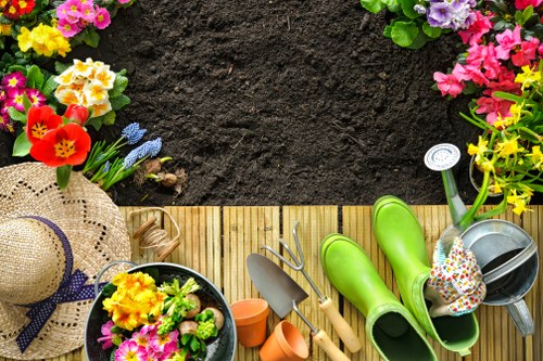 Garden maintenance work in a typical Enfield Town family back garden